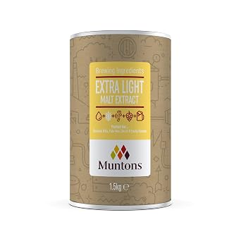 Muntons Brewing Ingredients - Malt Extract Extra Light - Elevate Your Brewing with Crisp Flavours 1.5 kg | 3.3 lb