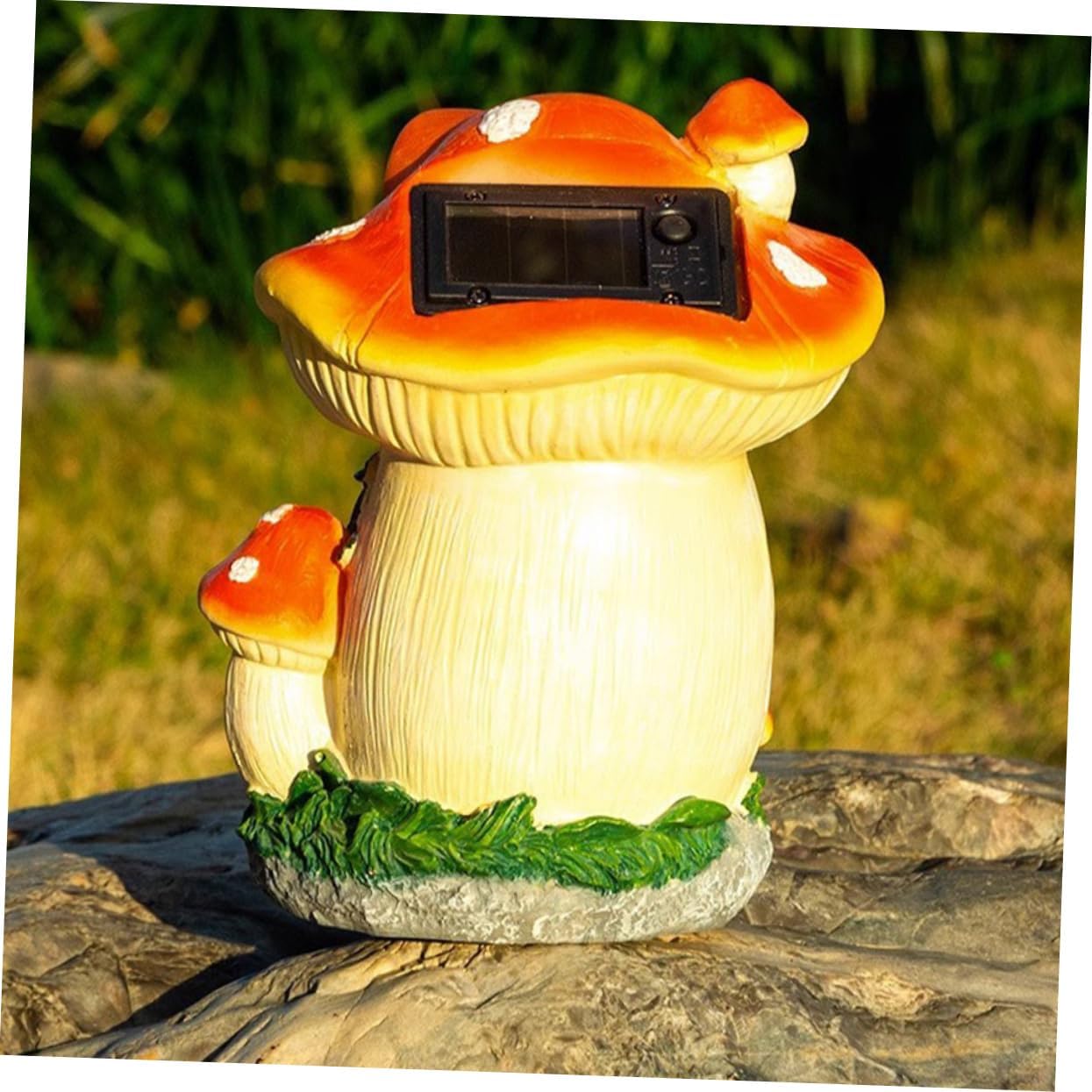 BESPORTBLE Solar Mushroom House Lantern Resin Garden Decor Warm Illumination for Outdoor Spaces for Backyard Lawn and Patio Decoration