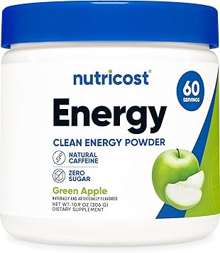 Nutricost Energy Complex Green Apple 60 Servings - Clean Energy Powder, 300g Dietary Supplement
