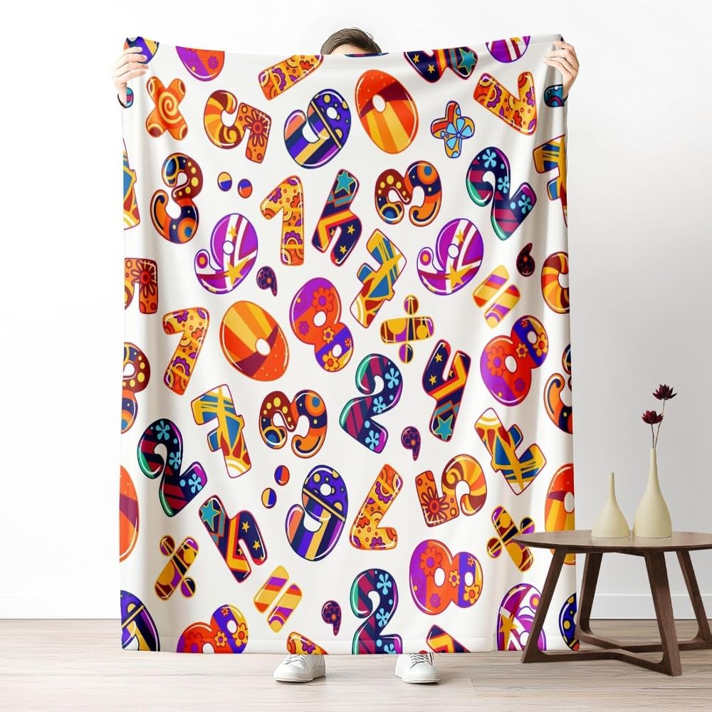 Uroczy koc ze wzorem alfabetu, nadaje się do prania, koc na łóżko, koc dla dzieci, 200 x 200 cm, koc królewski, miękki, puszysty, 200 x 200 cm (01, 200 x 200 cm)