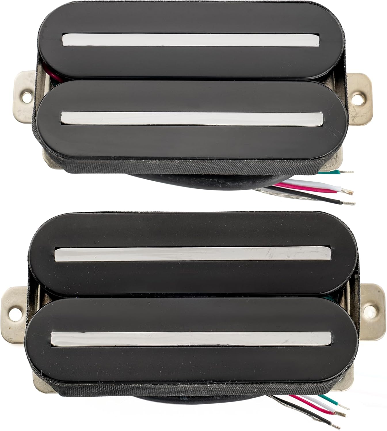 Musiclily Pro HH-DJRC Ceramic Rail Blade Humbucker Neck Bridge Pickups Set 8K/14.5K for Electric Guitar, Black