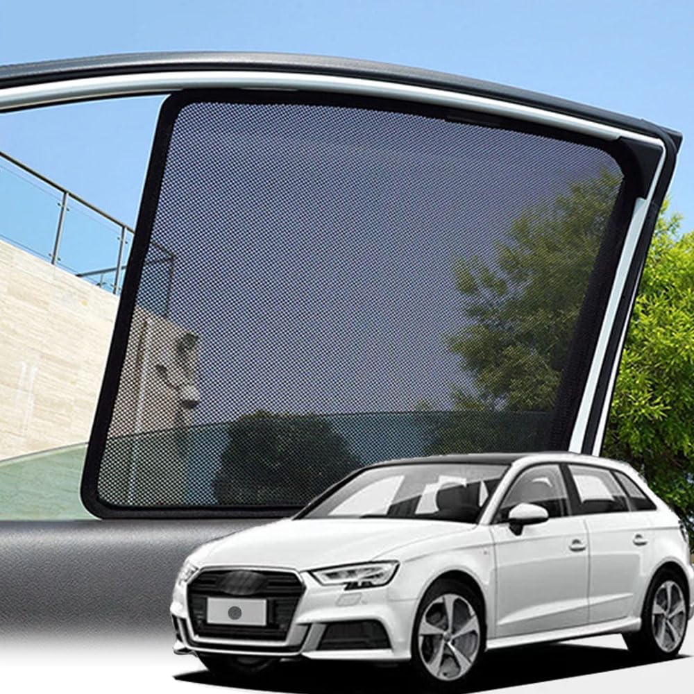 Parasol Coche Lateral Ventana para Audi a3 8v sportback 2013-2017, Trasera Parasol Ventana Cortinas Coche Protección UV Protege Bebe Niños Mascotas,Whole Car 7PCS