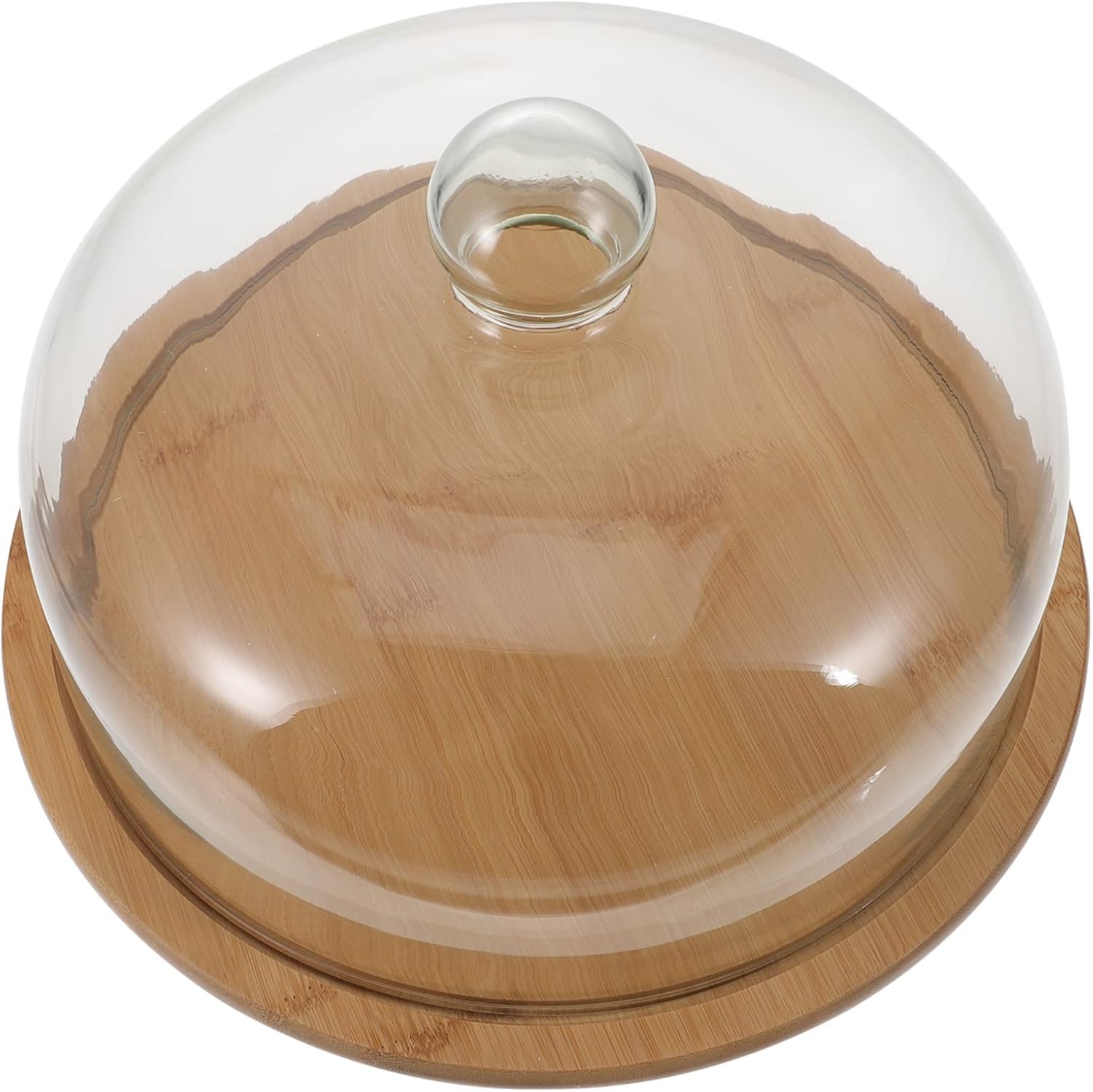 STOBAZA 1Set Transparent Glass Food Cover with Tray Cake Kit for Parties Design Keeps Food Clean and Fresh for Gatherings and Events