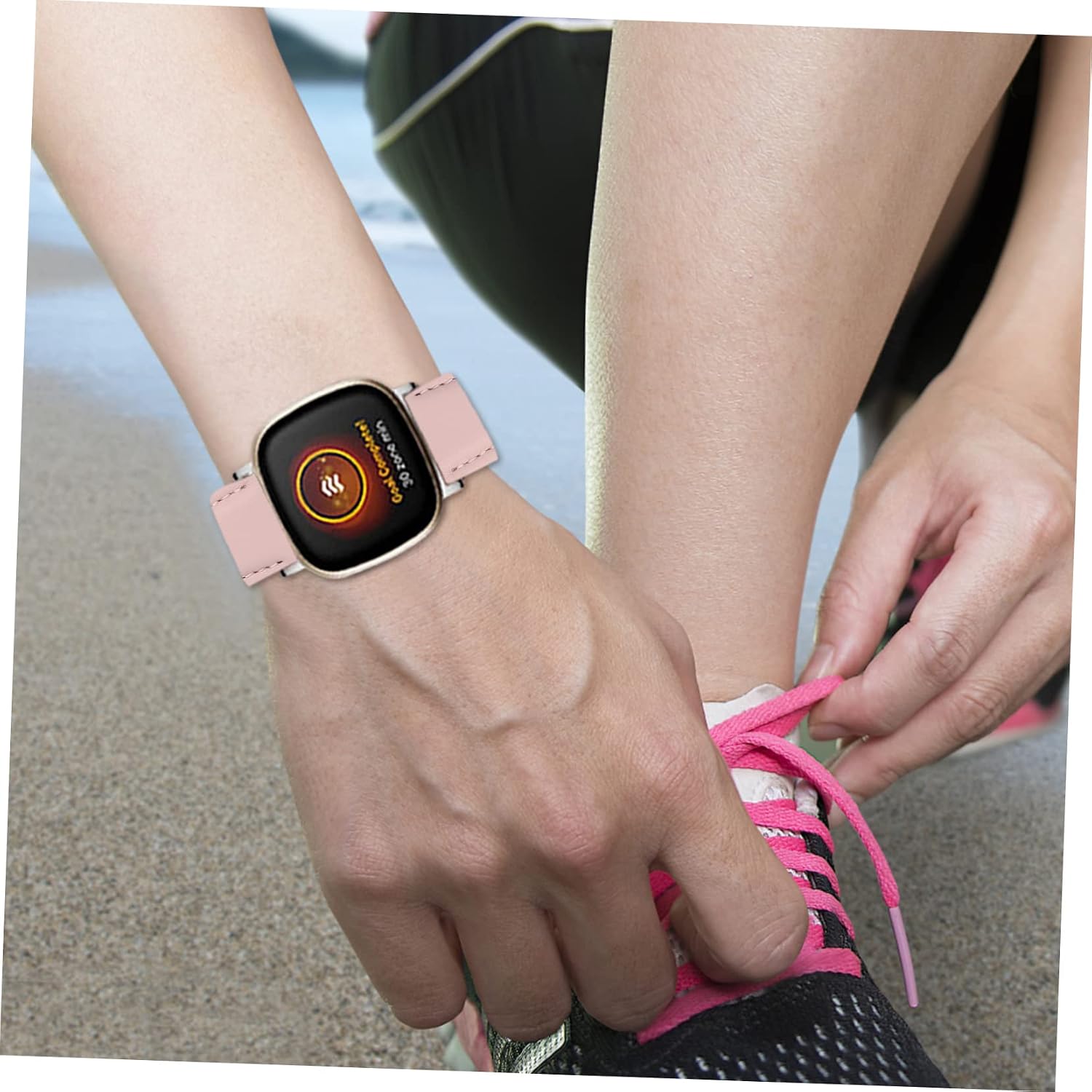 GALPADA 2pcs Smart Watch Watchband Replacement Watch Band Watch Strap Leather Watchband Wristband for Watch