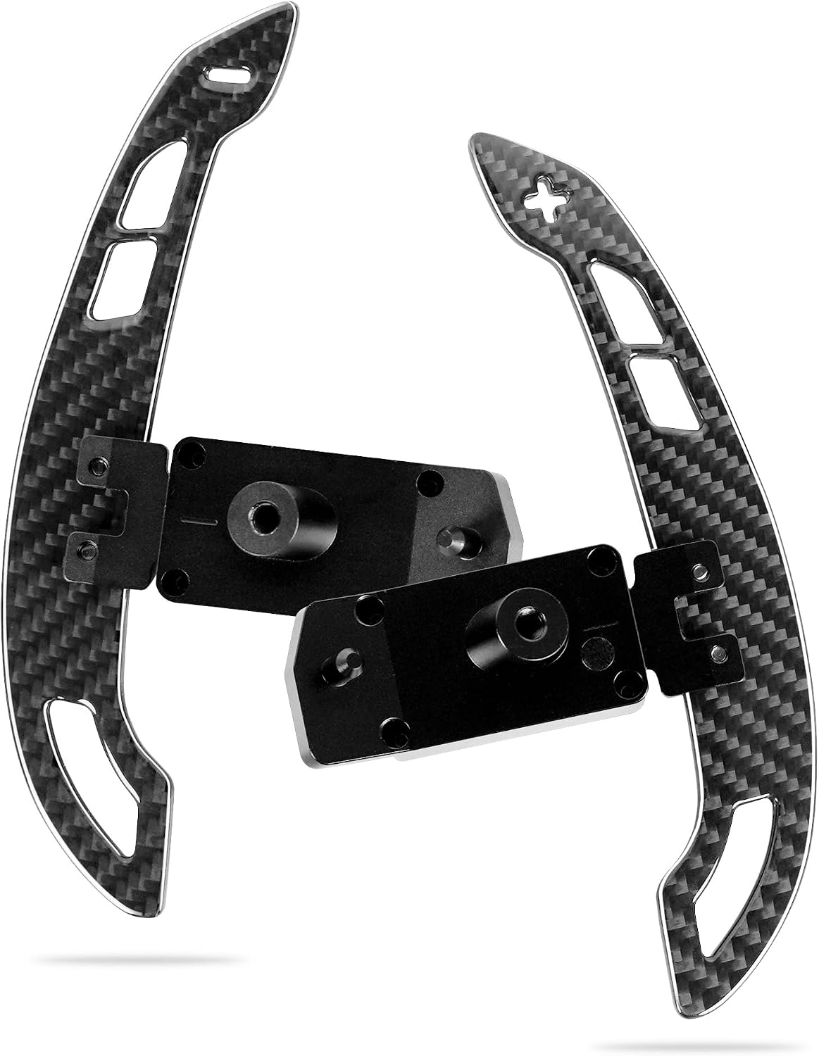 Magnetic Carbon Fiber Steering Wheel Paddle Shifters Extension for Compatible with 2018-2025 Toyota Camry 2019-2025 Corolla RAV4 Avalon(Glossy, Magnetic,Replacement)