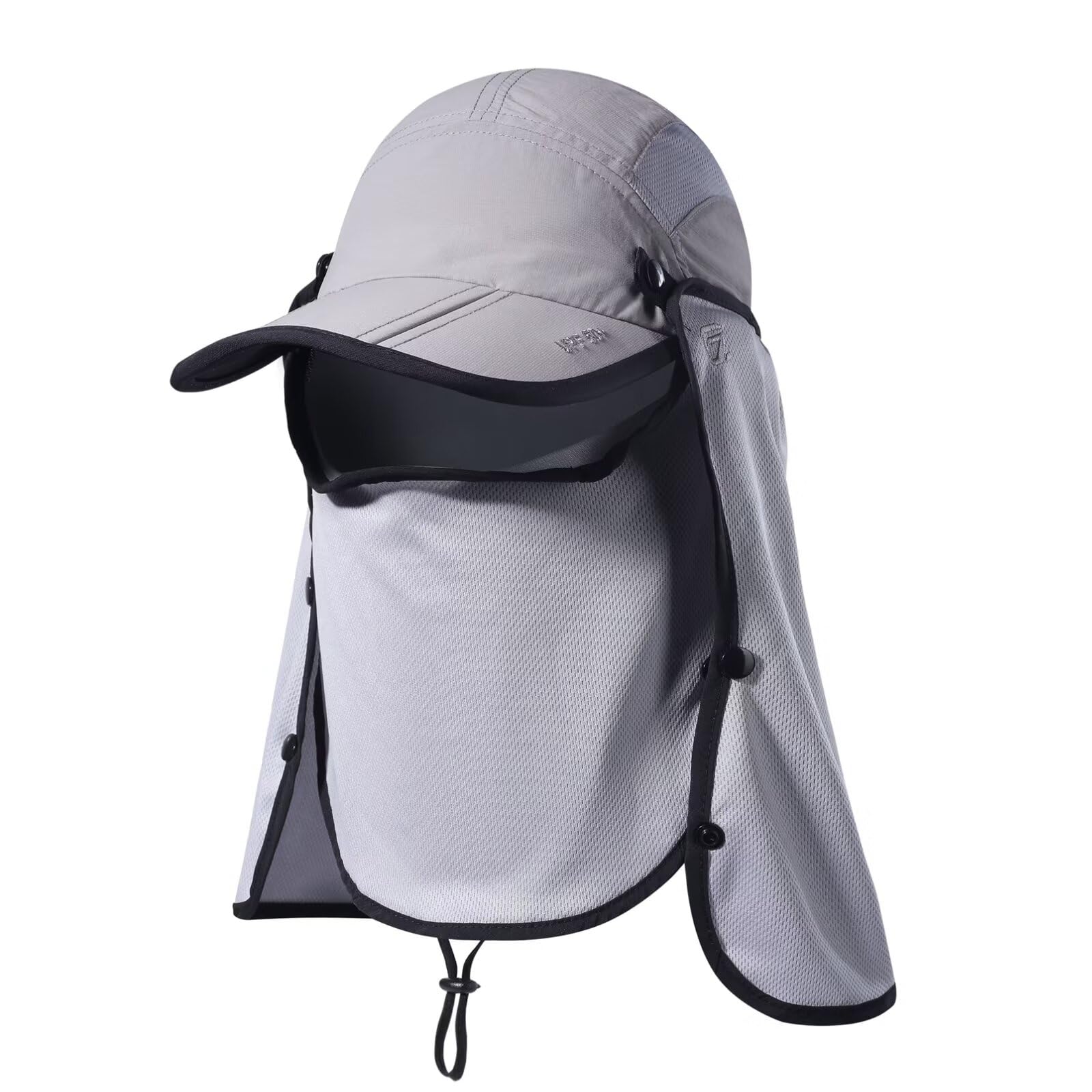 GADIEMKENSD Fishing Cap with Neck Flap UPF 50+ Sun Protection Windproof Removable Design