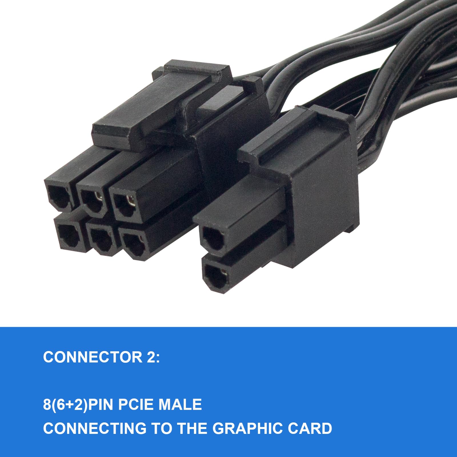 Xiatiaosann Dual 4 Pin Olex IDE A 6 Pin PCI Express PCI-E Cavo