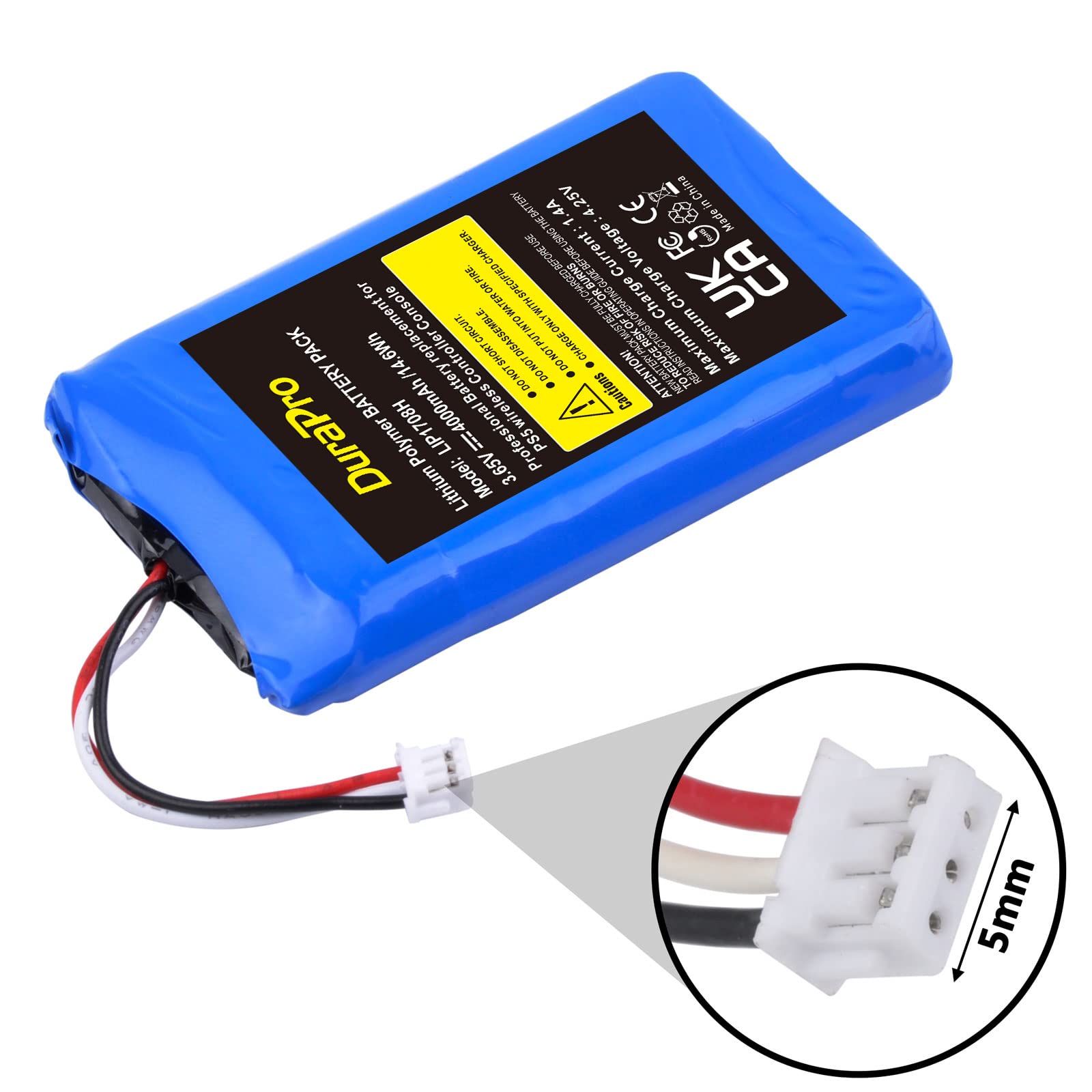 DuraPro Batteria 4000 mAh LIP1078 per Sony PS5 PlayStation 5 DualSense Wireless Controller