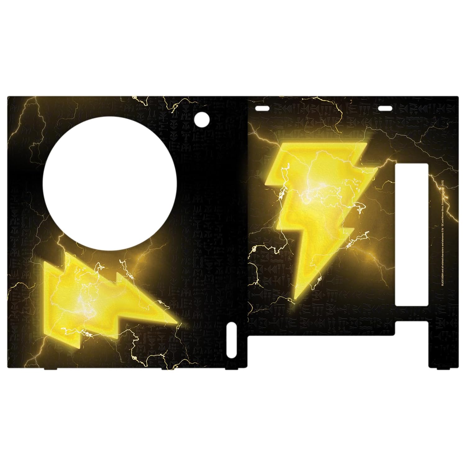 Head Case Designs Officially Licensed Black Adam Lightning Logo Graphic Art Game Console Wrap and Game Controller Skin Bundle Compatible With Xbox Series S Console & Controller Bundle