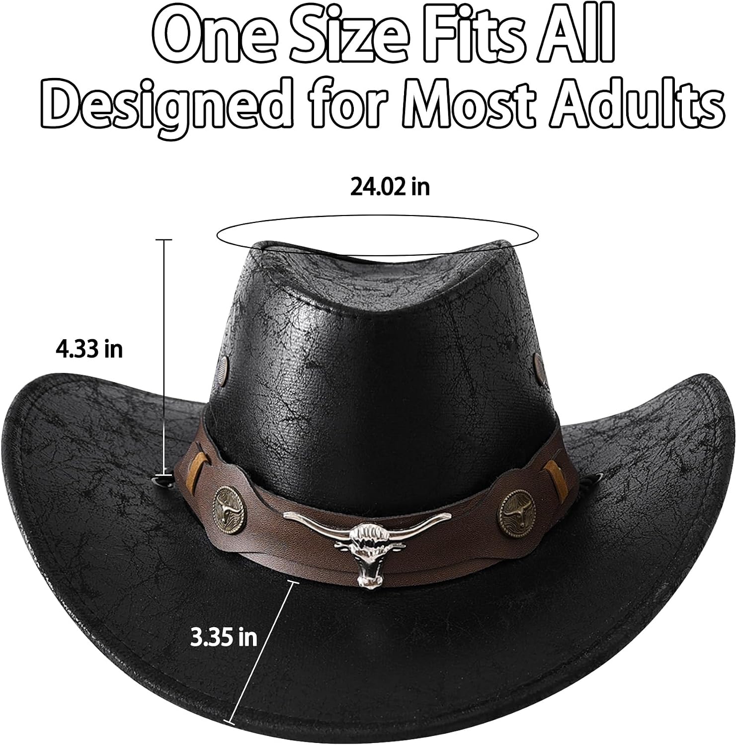 Cowboy Hat Western for Women Men Cowgirl Black Brown Cow Girl Cow Boy Female Traditional Wide Brim Large