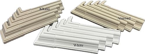 Miniatura 4 de Ajuste ajustable de 4 piezas de viniloPVC (apto para postes de 3 a 6.5 pulgadas) (3 colores) (almendra)