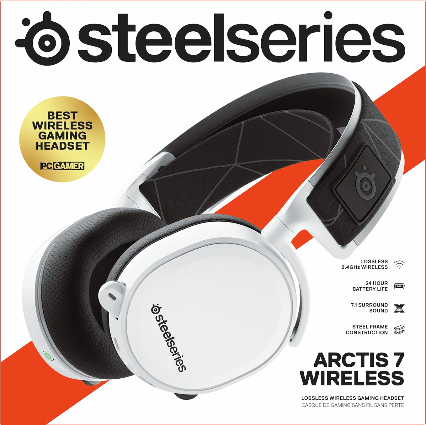 SteelSeries Arctis 7 Gaming Headset DTS Headphone:X v2.0 Surround PC PlayStation 5 PlayStation 4 Weiß