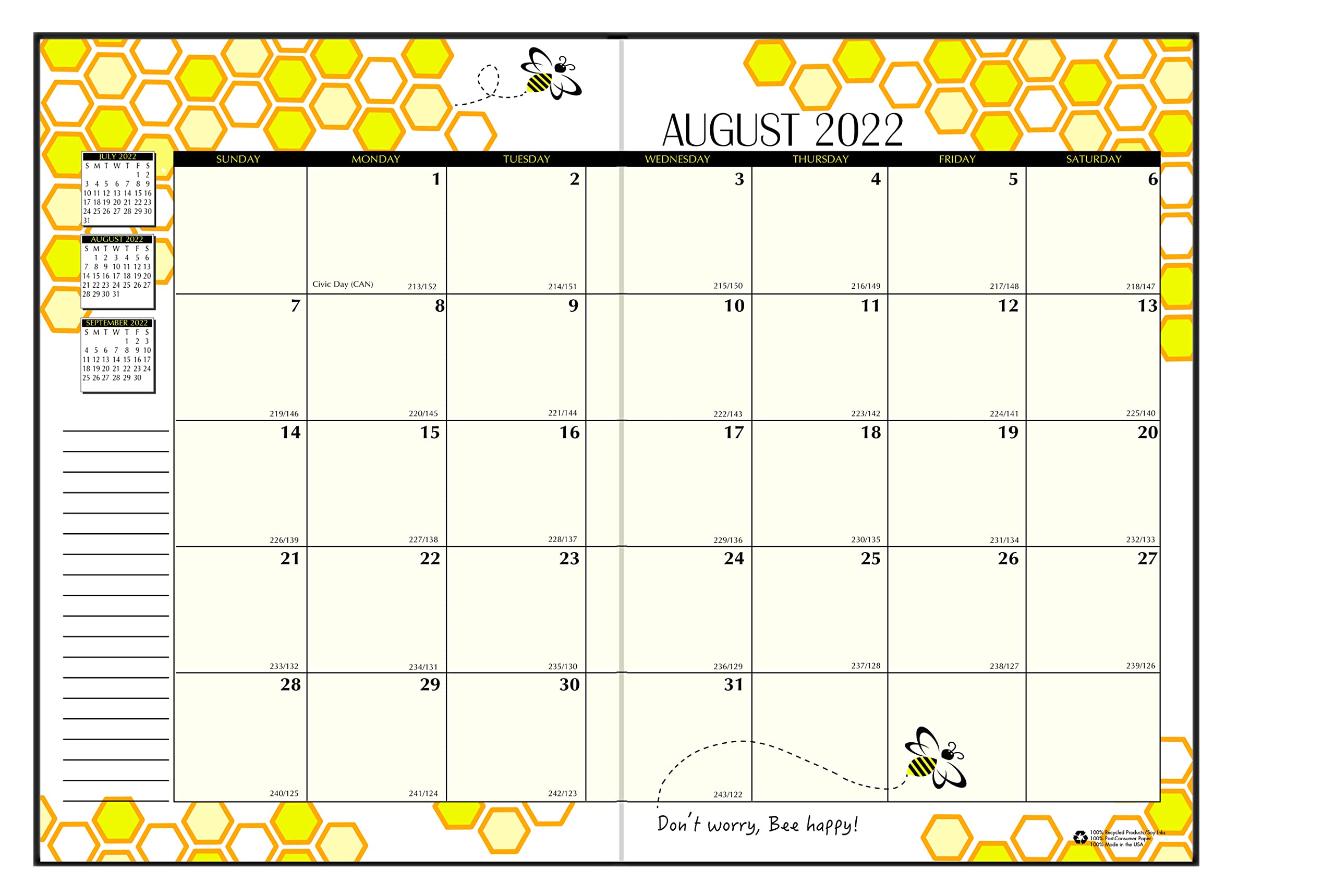 Photo 1 of House of Doolittle Recycled Academic Honeycomb Planner, Honeycomb Artwork, 10 x 7, Multicolor Cover, 12-Month (Aug to July): 2023 7 x 10 Inches Academic Planner
