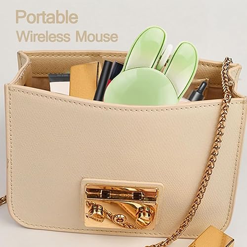 Miniatura 5 de Ratón inalámbrico, linda forma de hámster, 2.4GHz, alcance inalámbrico de 49.2 ft, peso de 2.1 onzas, 3.7 pulgadas de longitud, conectividad USB,