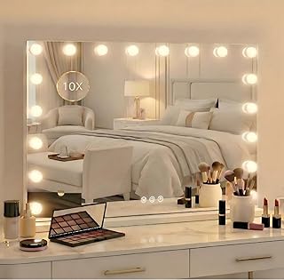Espejo de tocador de maquillaje con 18 bombil...