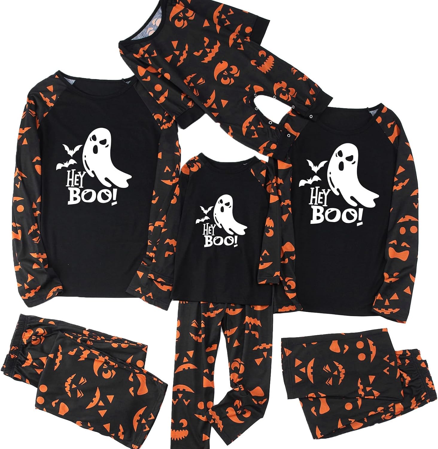 Family Halloween Pajamas Matching Sets Glow In The Dark Pjs Lounge Outfit image 3