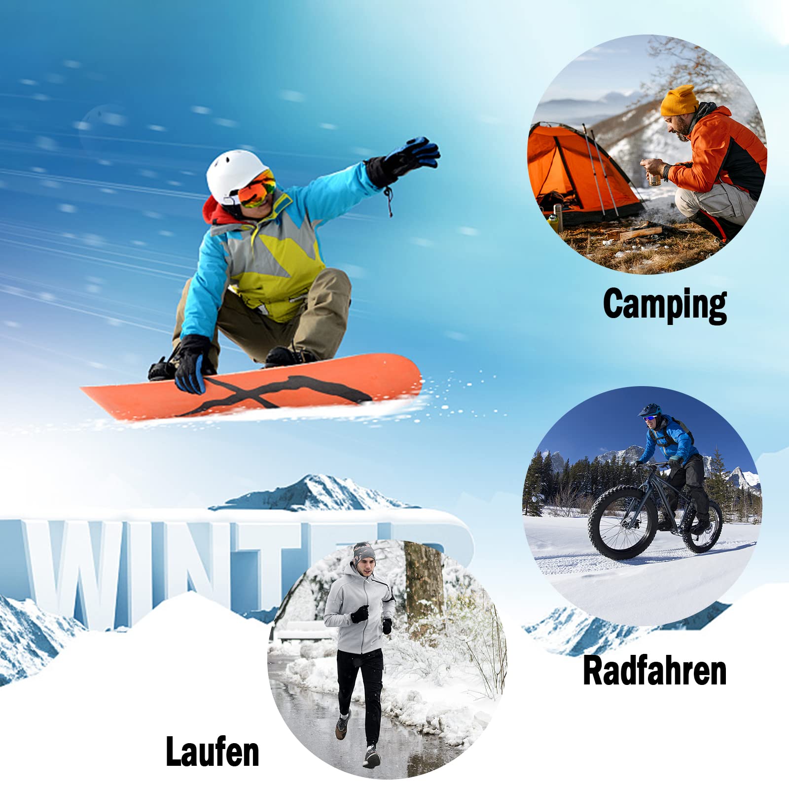 Acfoda sous-Vetement Thermique Homme Hiver Ski Ensemble sous-vêtements S-2XL