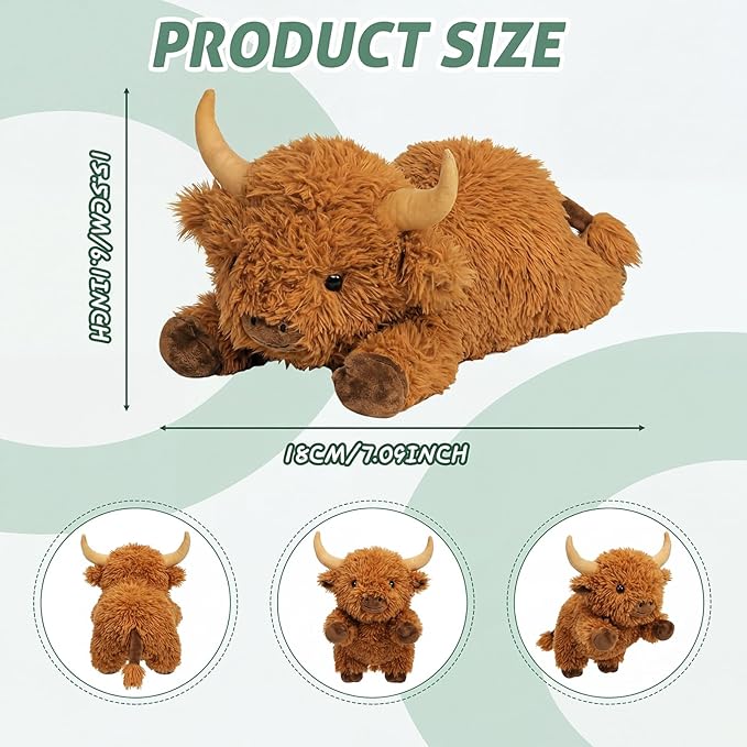 Juguete para Perro Highland Cow con Chirriador, Seenelling miniatura 2