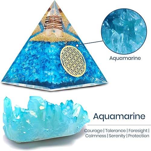 Miniatura 7 de Black Tourmaline Orgone Nubian Pyramid With Black Tourmaline Sphere Orgonite Healing Protection