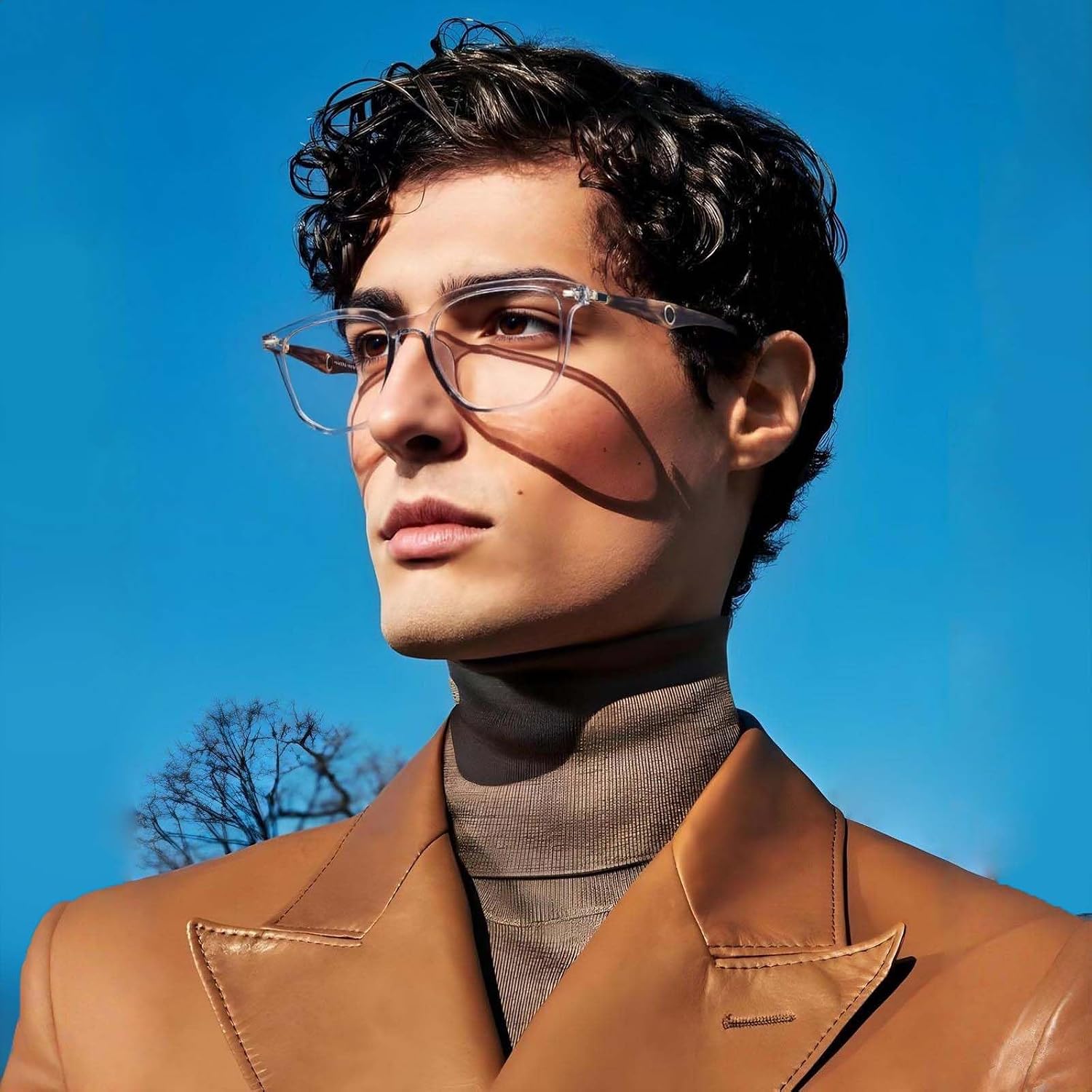Wooden Square Blue Light Glasses Bloomveil
