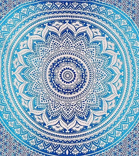 BluSpirits Economic Range of Tapestries from, Mandala Ombre Twin Hanging Tapestry, Indian Hippie Cotton Bedspread
