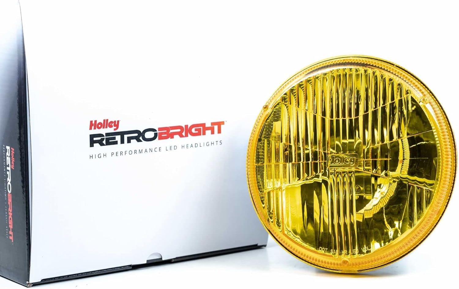 Morimoto Holley Retrobright 7" Round LED Headlight for Classic Cars Euro Yellow (1x LFRB115)