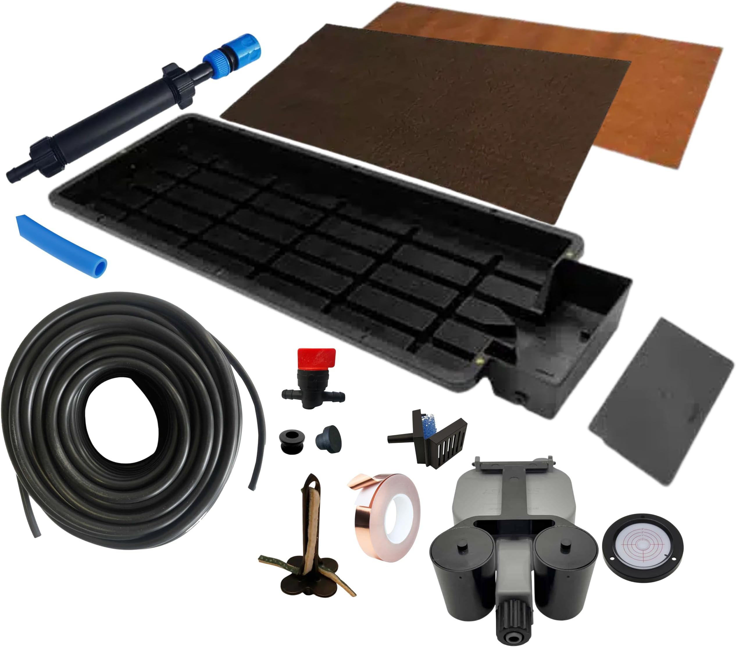 Happy Hydro Tray2Grow System - Standard Tray2Grow with No Tank - Self-Watering, Gravity-Fed Hydroponic Indoor System, Black