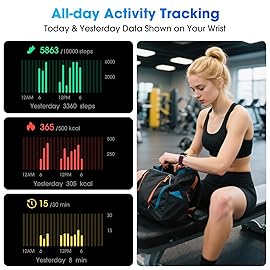 DAVIKO Pedometer Watch Senior Friendly No App/Phone Required, Waterproof Fitness Tracker Watch with Step Counter Calories/Sleep Tracker for Walking Running for Men Women