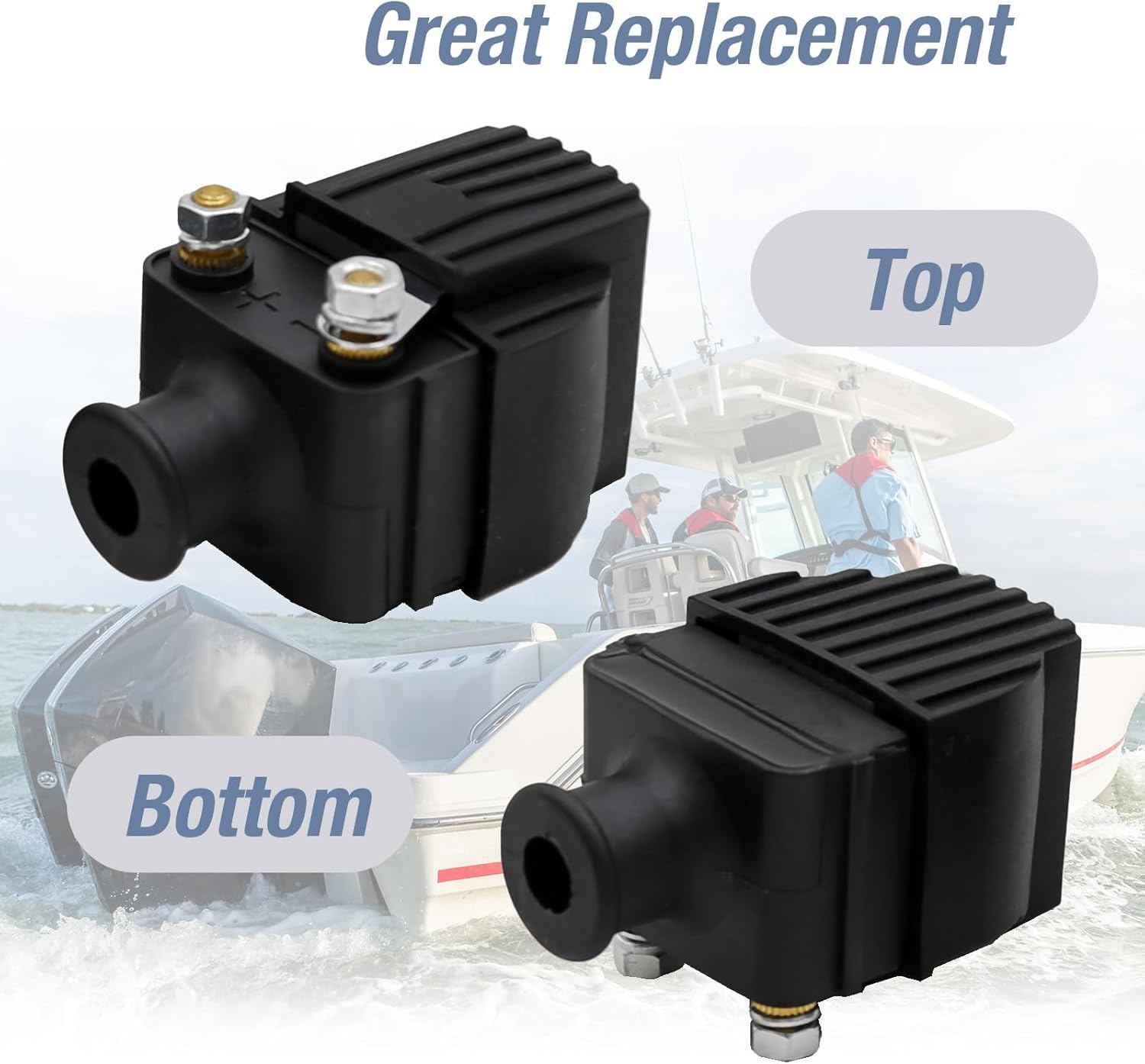 EATAKWARD 4Pcs 18-5186 Ignition Coil, Compatible with Mariner Outboard Boat 6-125HP 140HP V135 V150 210CC, Chrysler Force 40Hp-150Hp, Replaces # 339-832757A4 339-7370A13 339-832757B4