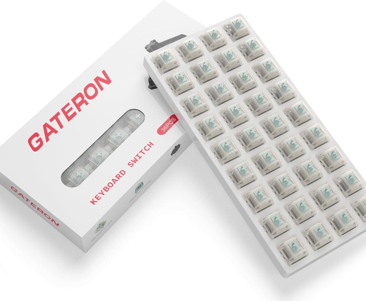 Gateron Milky Yellow Green Tea Pro V3 Keyboard Switches,Pre-lubed 5-Pin Tactile Switches with Light Guide Pole for MX Mechanical Gaming Keyboard(Pro Brown V3,108Pcs)