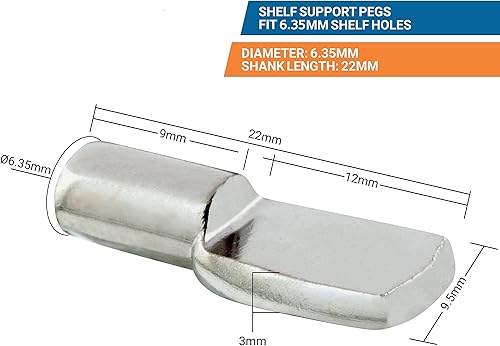 Miniatura 2 de Rok Hardware - Paquete de 1000 clavijas de soporte de gabinete en forma de cuchara de 14 de pulgada (0.250 in), metal, acabado de níquel - ROKSP14N
