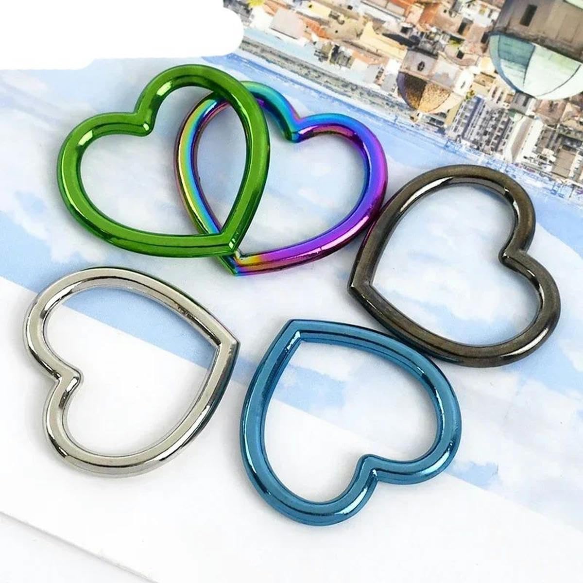 5–30 Stück Metallschnallen für Taschengurte, Leder, OD-Ringverschluss, Herzringe, Haken, Handtaschen-Gurtband, Gürtelschlaufen, DIY-Hareware-Zubehör, 30 Stück, Grün
