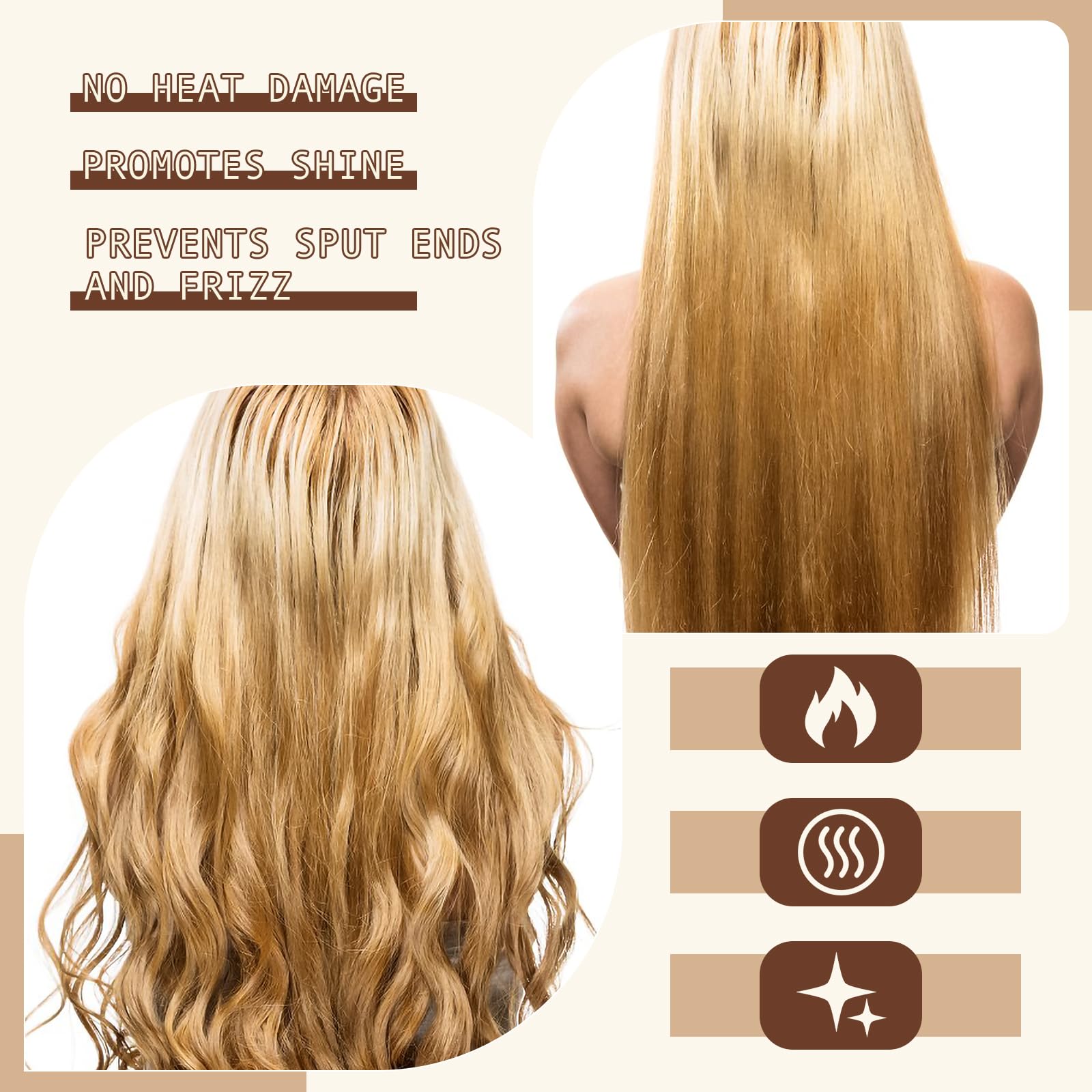 Headband-Style Heatless Curlers for Long Hair,No Heat Hair Curlers, Comfortable Sleep-In Scrunchie for Effortless Curls,Bun hairstyle - Image 2