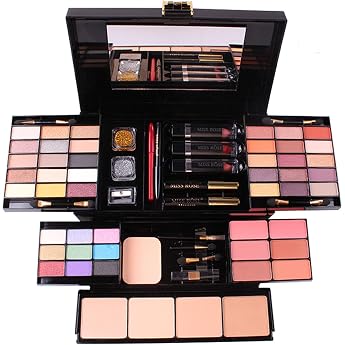 fantasyday 54 colors multifunctional exquisite cosmetic gift set makeup kit for face eyes and lips - palette vanity case with eyeshadow palette lipstick blush mascara