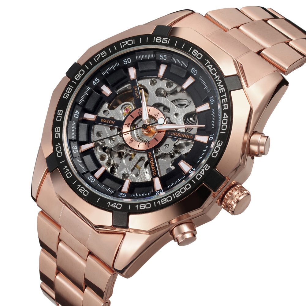 Para hombre FORSINING automático Vestido Analógico Reloj de pulsera de acero inoxidable redonda fsg8042 m4r2