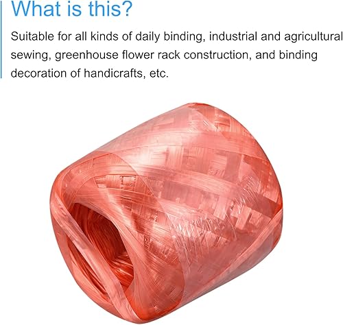 Miniatura 5 de MECCANIXITY Cuerda de plástico de nailon de poliéster para el hogar para embalar manualidades de jardinería, 3,280.8 ft de longitud total, rojo,