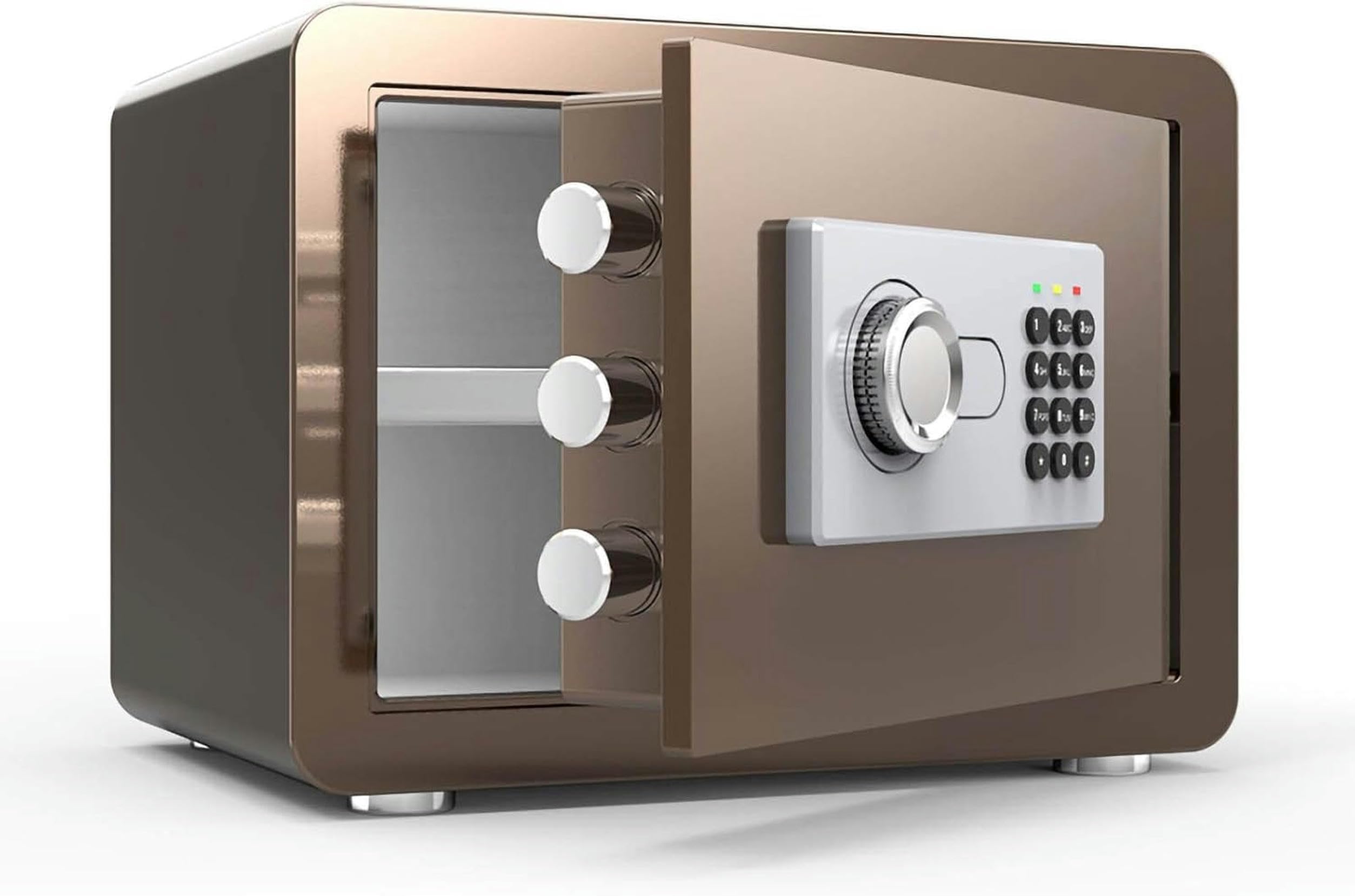 High-Security Digital Safe with PIN Code Laser-Cut Door Secure Locking Mechanism Wall/Floor Mounting Perfect for Valuables Cash and Important Documents Storage.