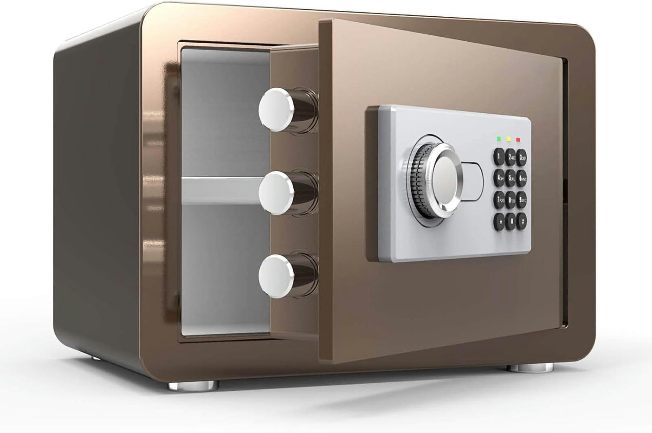 High-Security Digital Safe with PIN Code Laser-Cut Door Secure Locking Mechanism Wall/Floor Mounting Perfect for Valuables Cash and Important Documents Storage.