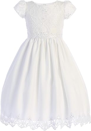 Made in USA - Plus Size First Communion Dresses for Girls 7-16 - Holy 1st Communion Dress White