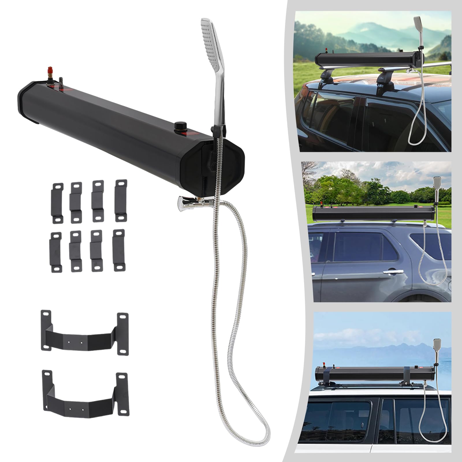Ducha camping 18L techo coche presurizado calefacción solar Vanlife