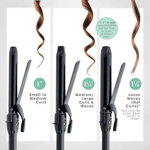Miniatura 5 de MINT REVAMP - Rizador de longitud extra larga, 1 pulgada, diseño actualizado con calor más rápido, tensión de abrazadera optimizada y comodidad