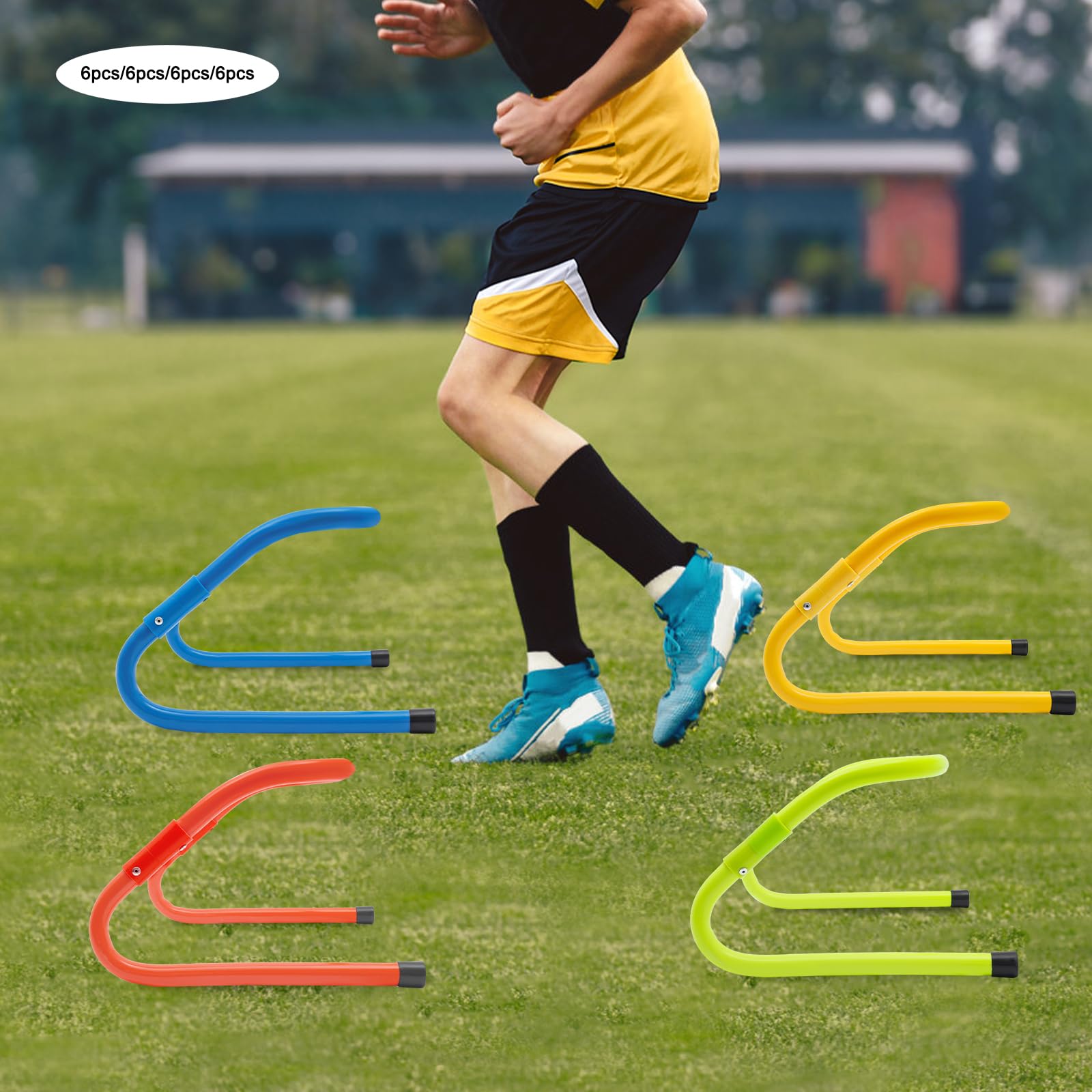 Speed/Agility Training Ostacoli regolabili in altezza (set da 6), attrezzo per l'allenamento multi-sport – mobilità e coordinazione