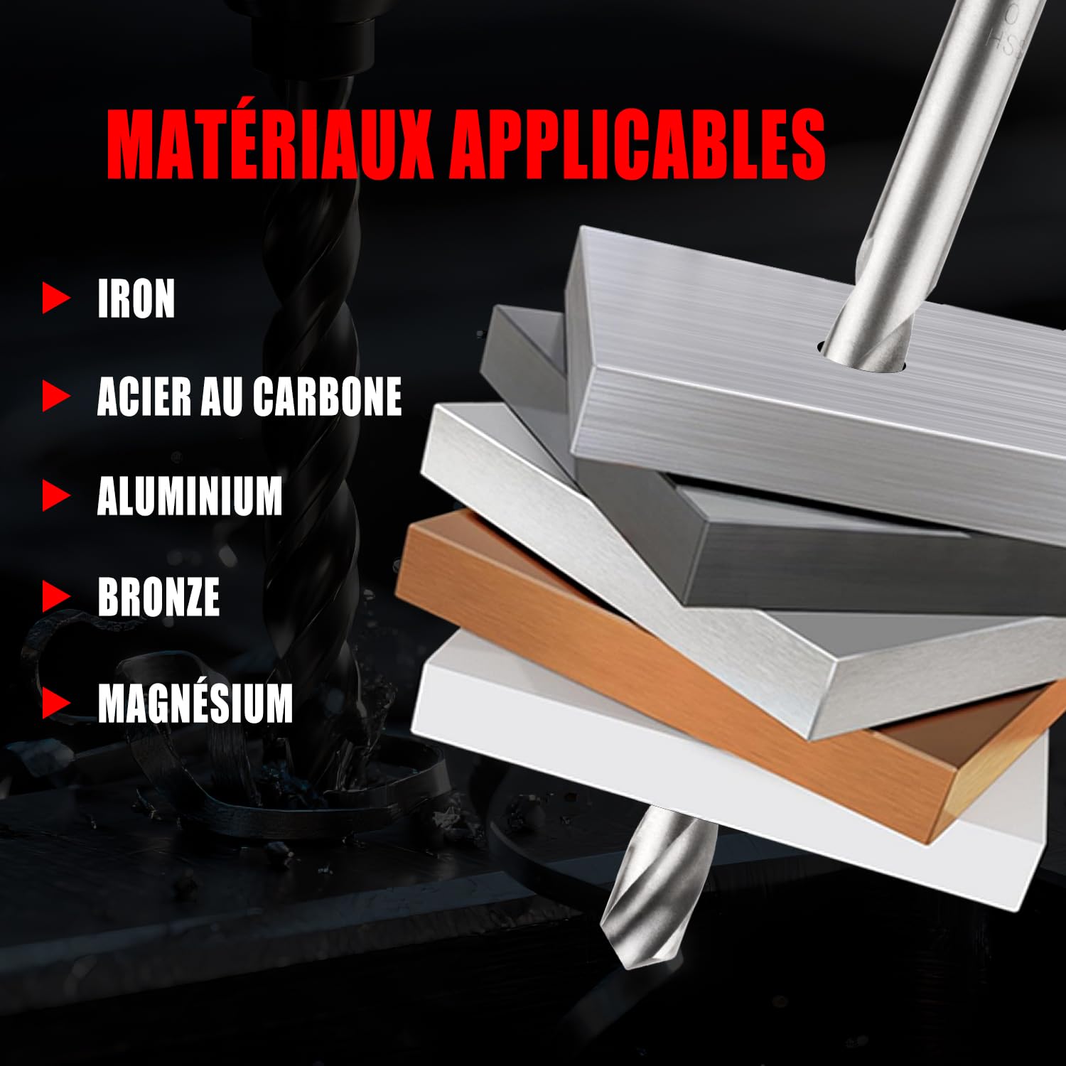 131 Pièces Kit de réparation de Filetage, tarauds et forets | Kit Filet Insertion de Fil Métrique M5, M6, M8, M10, M12 tarauds et forets Outils de Filetage