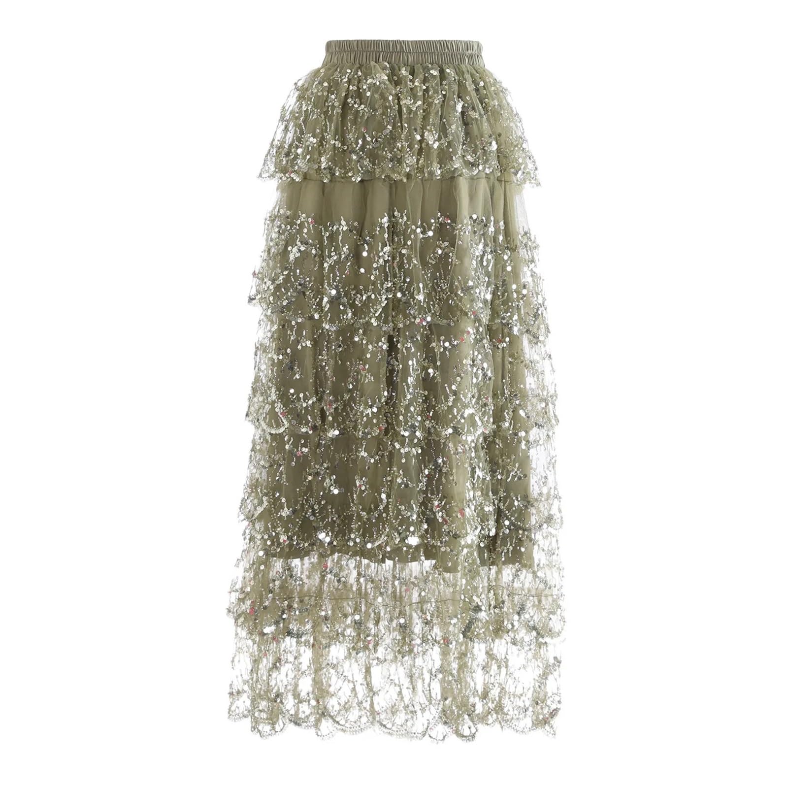 Gonna lunga for torta con gonna in rete paillettes for l'industria pesante