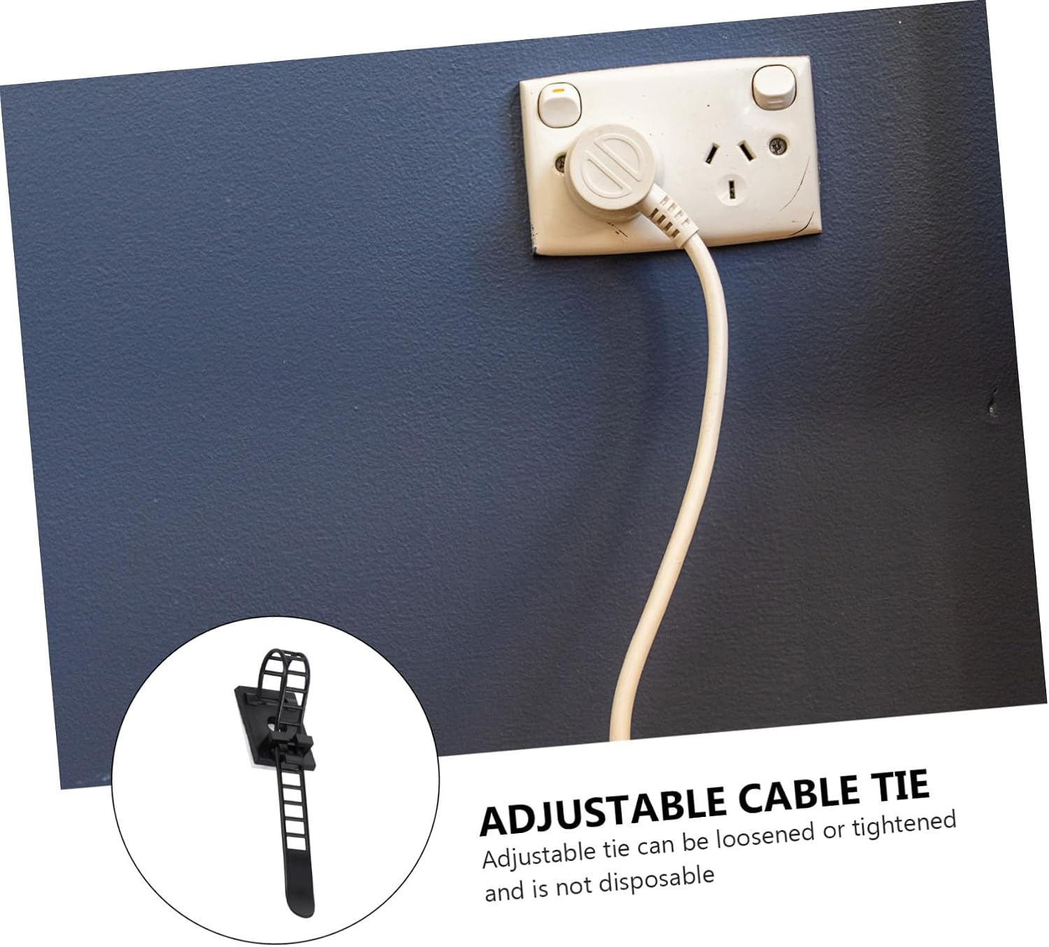 jojofuny 150pcs Self-adhesive Cable Straps Adhesive Cable Management Clips for Cord Organization