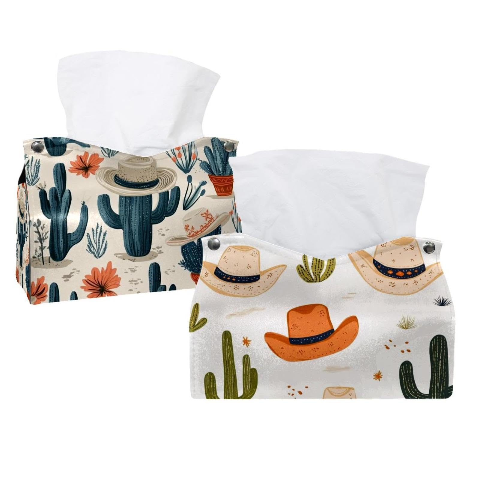 Boîte à mouchoirs chapeau de cowboy x2 pour déco restaurant original et hôtel