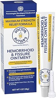Sponsored Ad - Doctor Butler's Hemorrhoid & Fissure Ointment - Hemorrhoid Treatment with Lidocaine, Aloe Vera, Amino Acid...