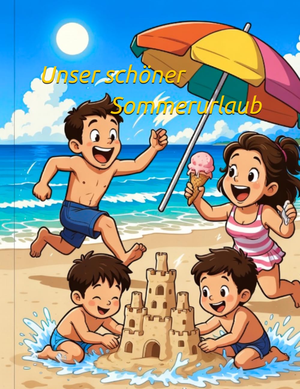 Unser schöner Sommerurlaub: Ein Malbuch voller Urlaubsfreude ab 4 Jahre
