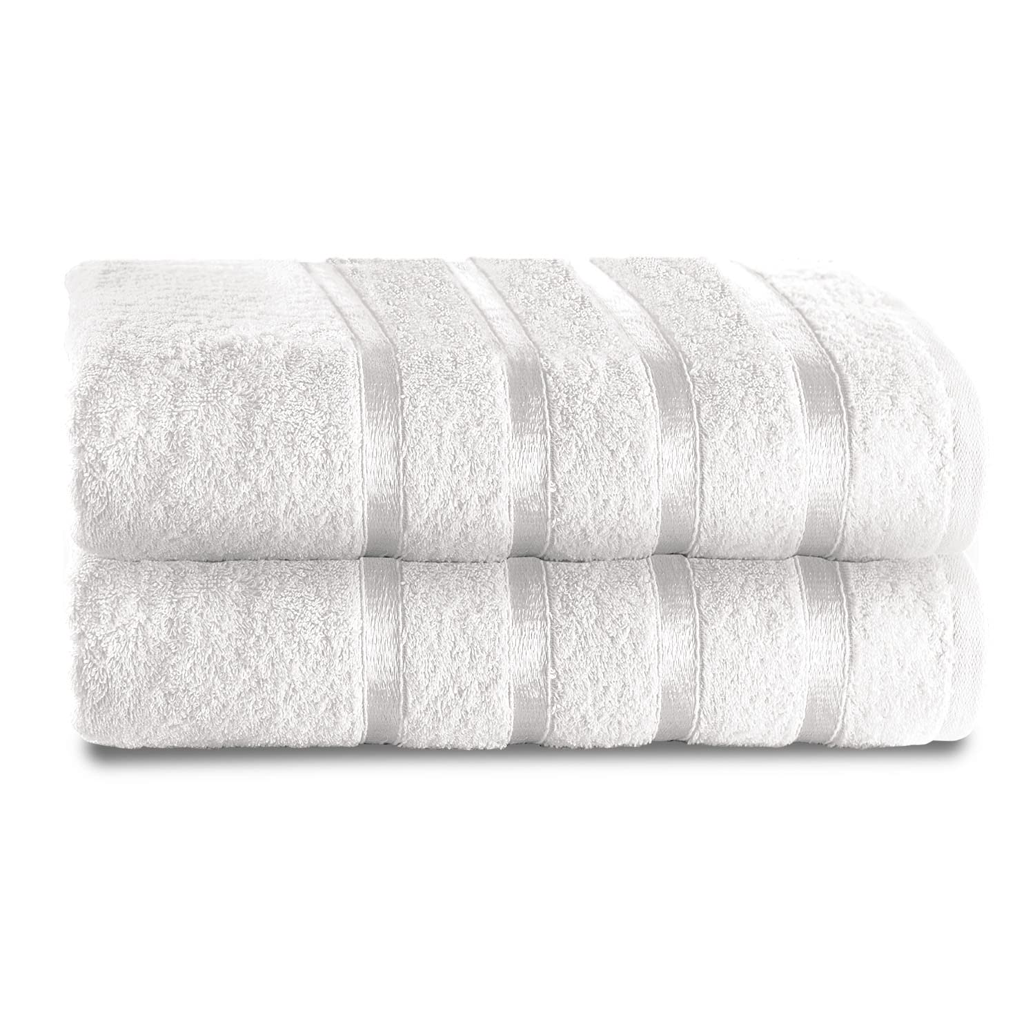 GC GAVENO CAVAILIA 500 GSM Luxury Bath Sheets, Extra Absorbent Premium Quality 2PK Large 100% Cotton Towels, White, 2PK