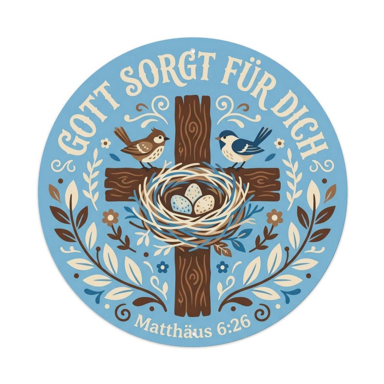 Gott Sorgt Fur Dich Caring Metal Tin Sign